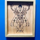 Pyrography The Stag