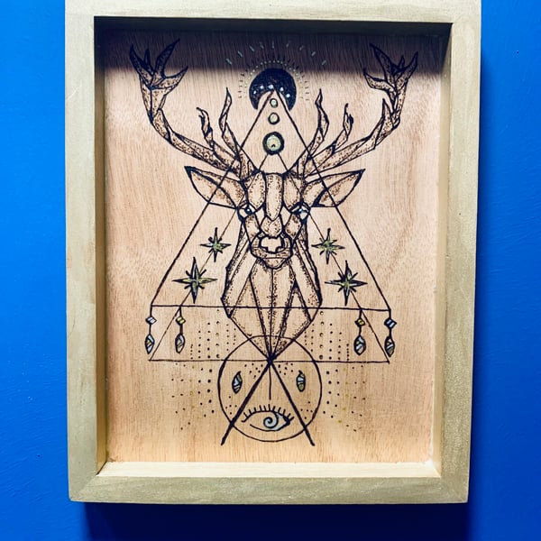 Pyrography The Stag