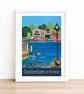 Twickenham by the river travel poster print by Susie West - Image 2