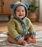 0-6 Months Teddy Bear Baby Cardigan with Hood – Baby Shower Gift - Image 5