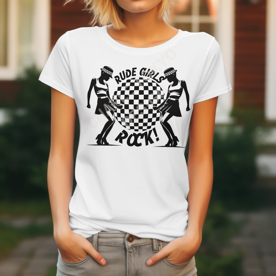Rude girl Ska Music Inspired T-Shirt. One Step Beyond Ladies and Men's 