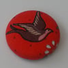 Retro Birdy Fabric Badge