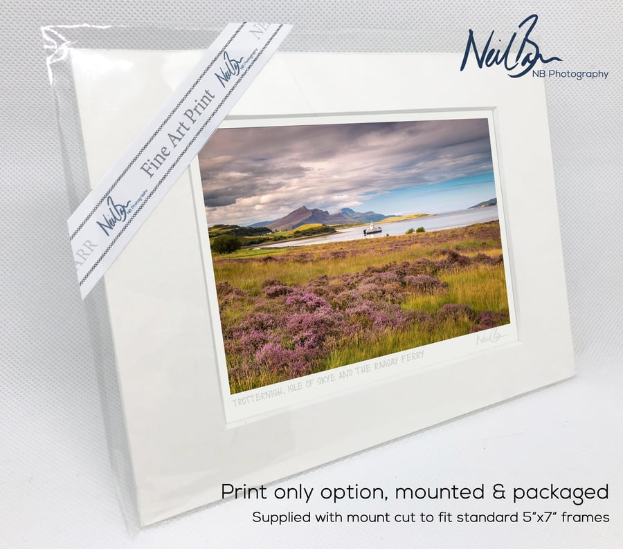 Isle of Skye to Raasay Ferry, Scotland - A6 (7" x 5") Unframed Print