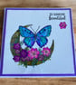 Handmade Watercolour Butterfly and Moon Greeting Card, "To Someone Beautiful" - Image 4