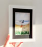 Sea Glass Seagull Picture, Quirky Coastal Wall Art, Handmade Beach Lover Gift - Image 5