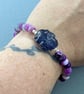 Blue Quartz Bracelet with Agate Magnetic Clasp with Safety Chain  - Image 4