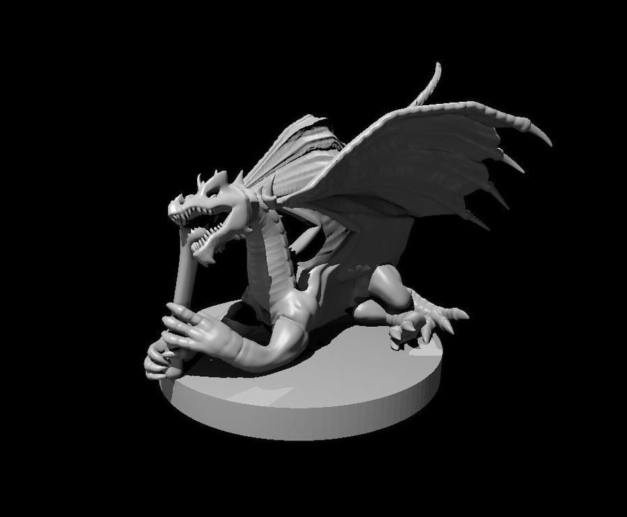 Green Dragon Wyrmling - 3D Printed Resin DnD Pathfinder Figure Mini Miniature