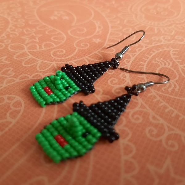 Witch Beadwork Earrings (1)