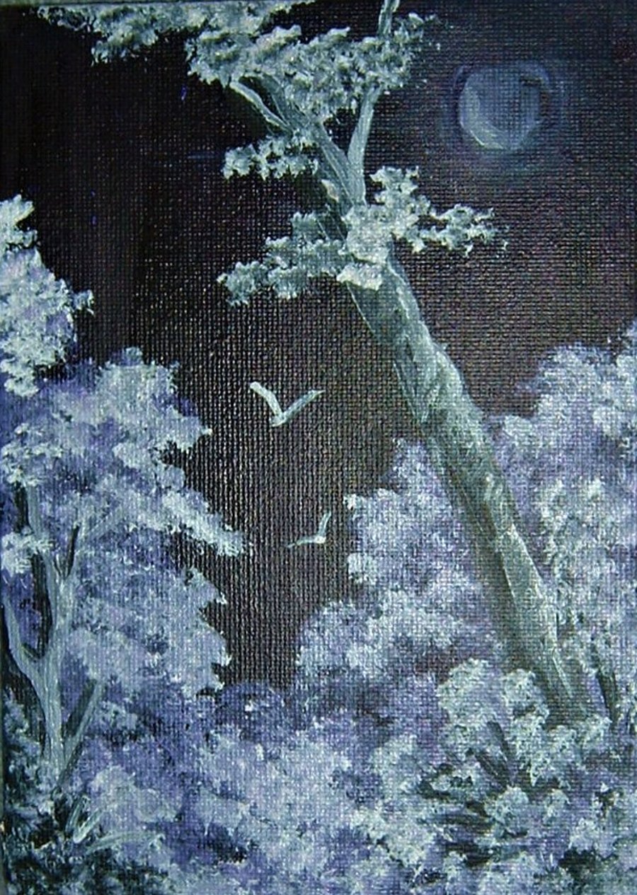 original art acrylic landscapes painting ( ref F 234)