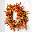 Handmade Autumn Door Wreath - English Country Floral Wreath - Seasonal Decor
