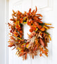Handmade Autumn Door Wreath - English Country Floral Wreath - Seasonal Decor