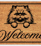 Persian Cat Door Mat - Personalised Persian Cat Welcome Mat - 3 Sizes