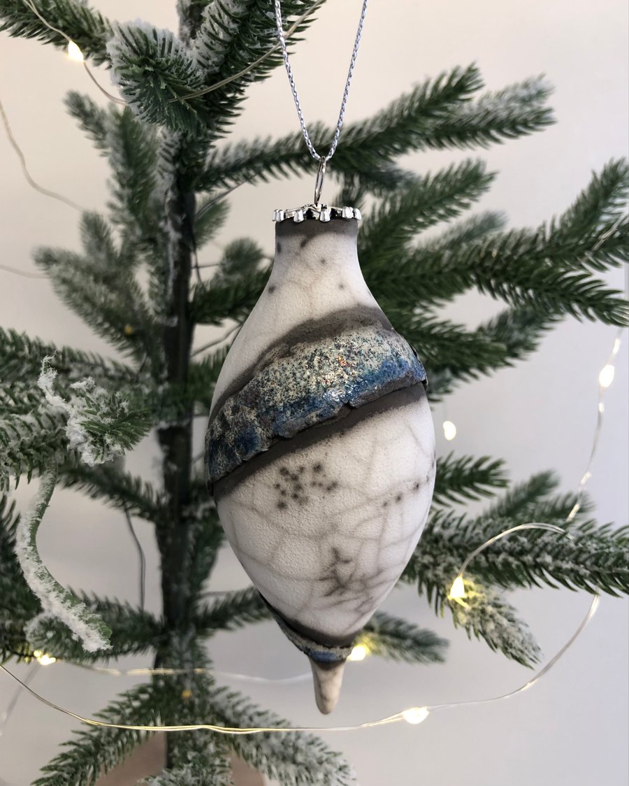Raku Christmas bauble