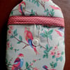 Cath Kidston Birds fabric hot water bottle cover