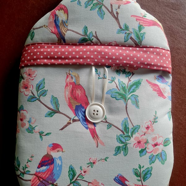 Cath Kidston Birds fabric hot water bottle cover