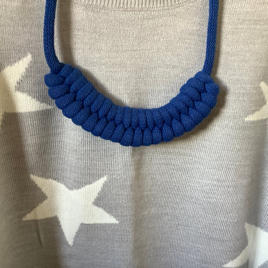 Macrame Recycled Cotton Jumbo Cord Necklace