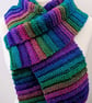 Crochet rainbow scarf