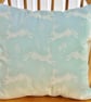 Feature Cushion with Pad: Leaping Hares design 17" (43cm), Handmade Throw Pillow - Image 3