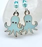 Sea Green Octopus Earrings, Birthday, Anniversary, Gifts For Nature Lovers - Image 4