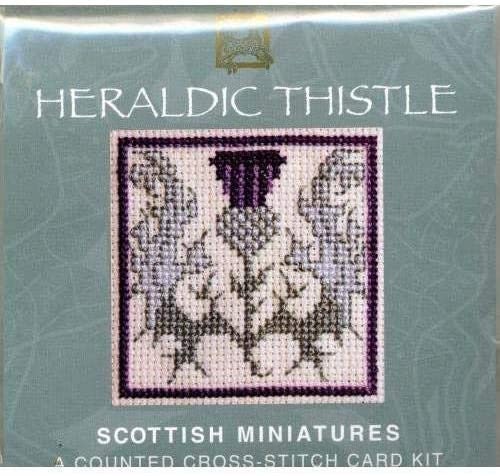 Heraldic Thistle Counted Cross Stitch Kit By Textile Heritage Scottish