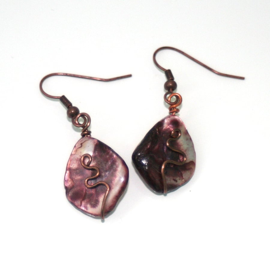 Bronze shell earrings