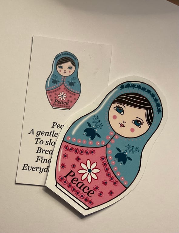 Russian doll sticker Peace from the values collection 