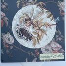 The Elderberry flower fairy Birthday wishes greetings card