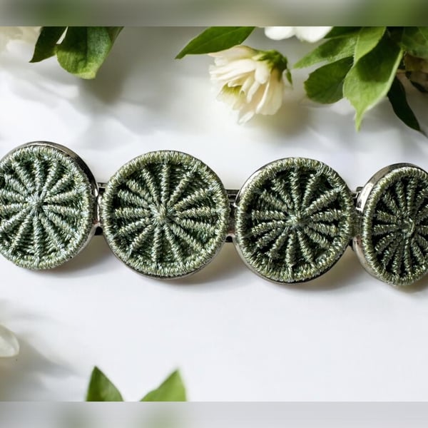 Dorset button barrette hair clip