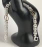 Sterling Silver Chainmaille Bracelet with 24k Gold Vermeil Infinity Symbols  - Image 9