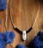 Clear Quartz and Black Tourmaline Necklace – Handmade Crystal Jewellery