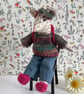 Handmade Little Cloth Mouse - Image 2