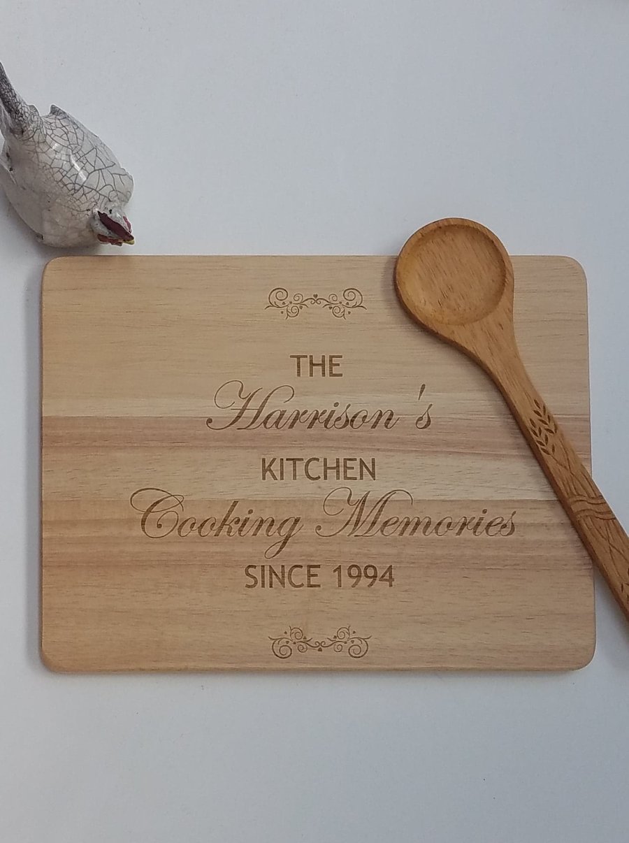 Personalised Wooden Cheese or Chopping Board,New home Gift wedding Gift 