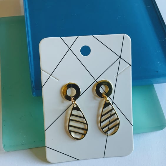 Gold Stainless Steal Stud Earrings