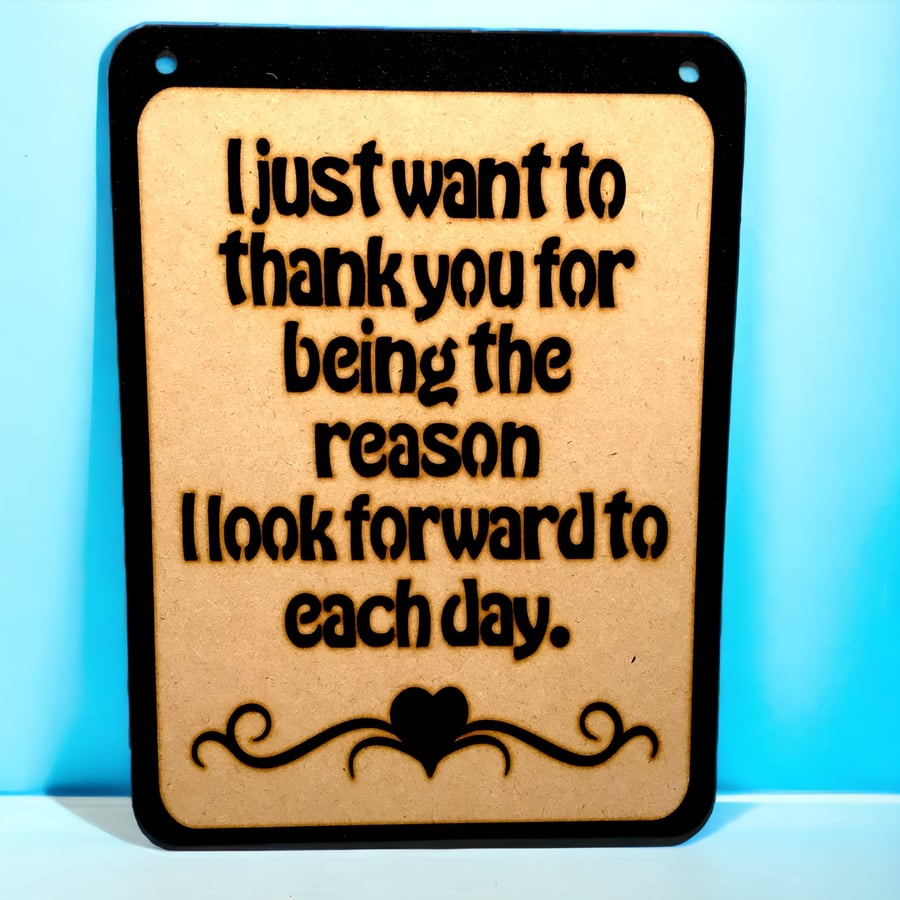 Wall hanging wooden living room  sign of true love