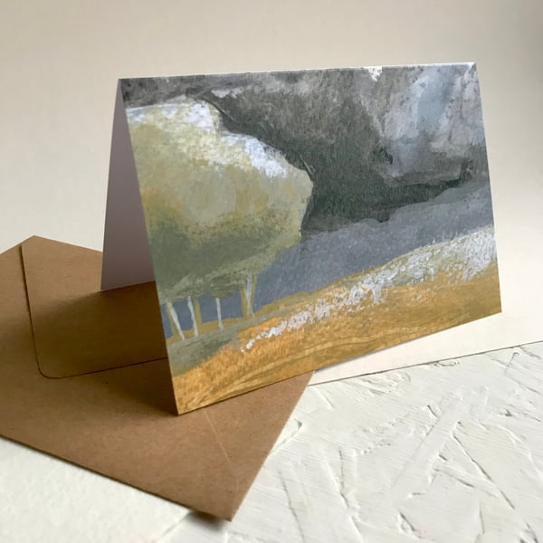 Dark Clouds - Peak District art greeting card