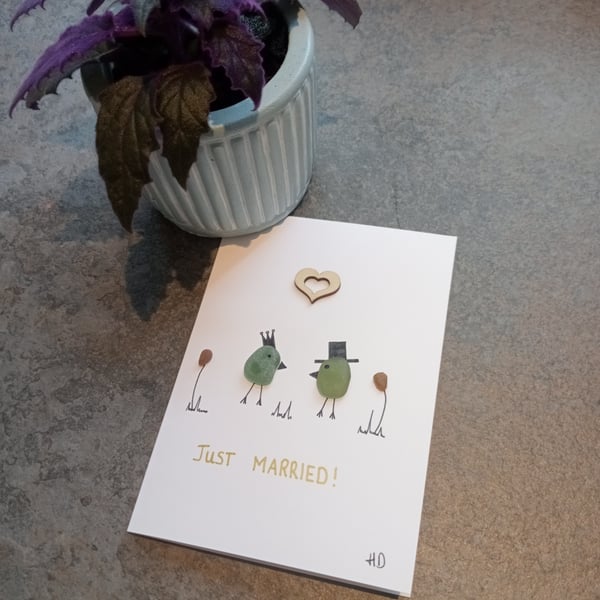 Seaglass Wedding Card 