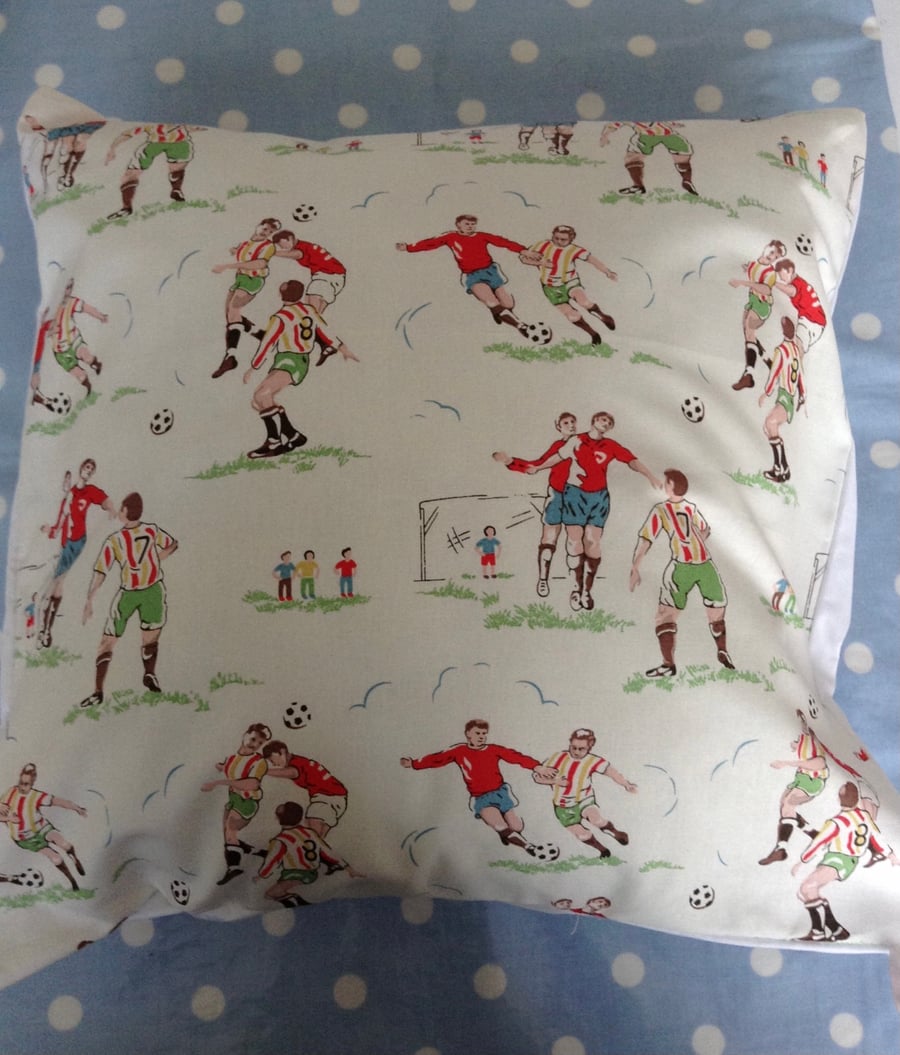 Cath kidston vintage football design fabric cushion cover 