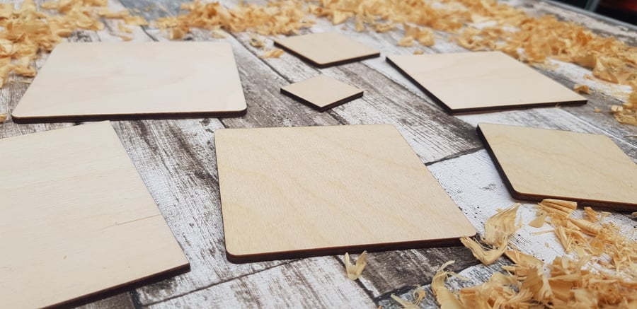 wooden craft squares 3mm thick birchwood or mdf