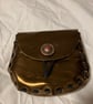 Pouch: Bronze coloured Leather Medieval Style W Red Shield Closure FREE SHIP - Image 6