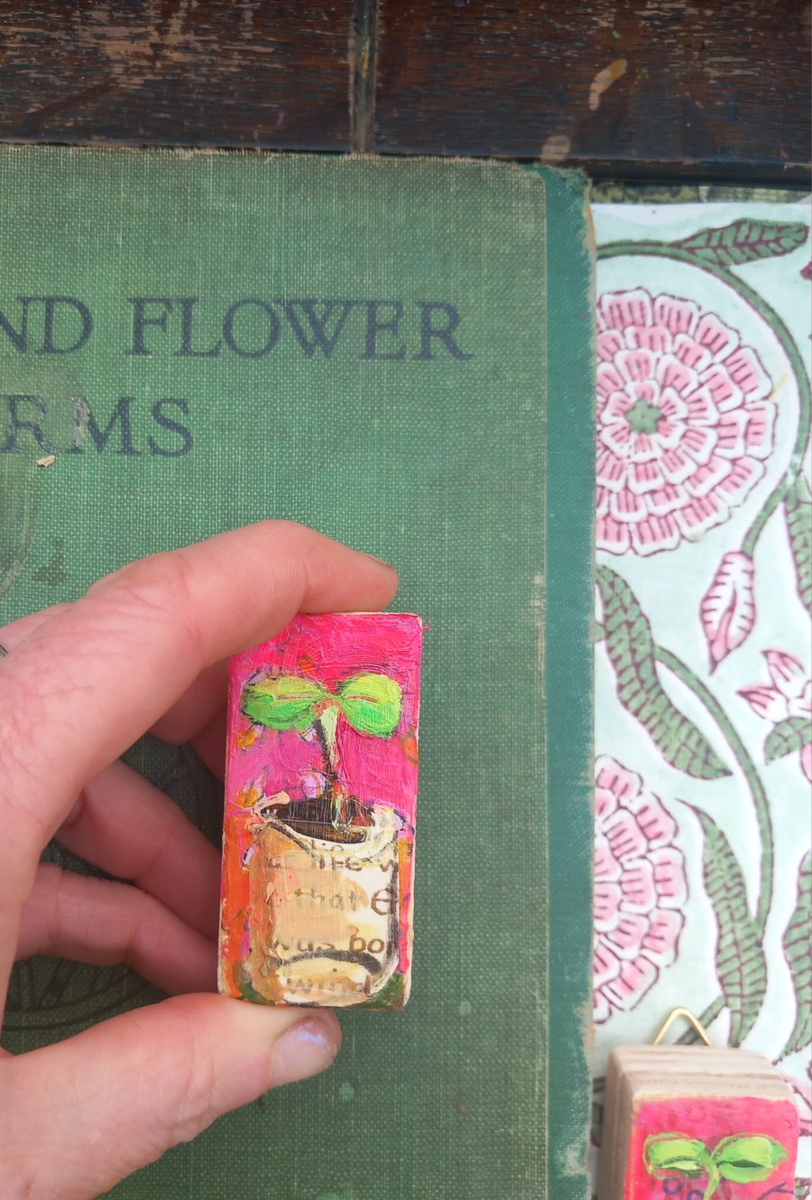 Miniature paintings. nature, gardening and the seasons themed 