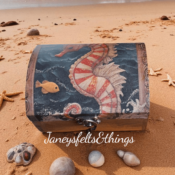 Rustic wooden trinket box 