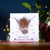'All I want for Christmas is MOO' Single Greeting card