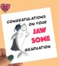 Funny Shark Graduation card, Congratulations Card, Humorous Shark Card - Image 4