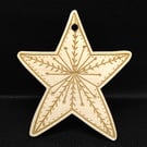 Star Burst, wooden hanging decoration can be personalised