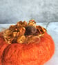Pumpkin - Needle felted, Large Halloween Décor, Autumn Colours, Handmade. - Image 3
