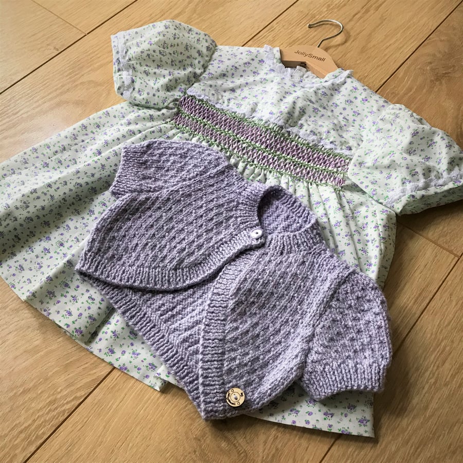 Baby's handsmocked dress and bolero to fit up to 9 months approx
