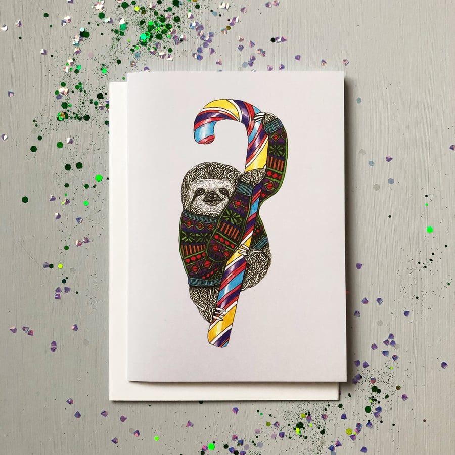 SALE! 'Sloth' Christmas Card