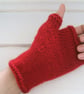 Red Fingerless Mittens - Image 2