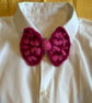 Bow Brooch: Pink Crochet Granny Square - Image 4