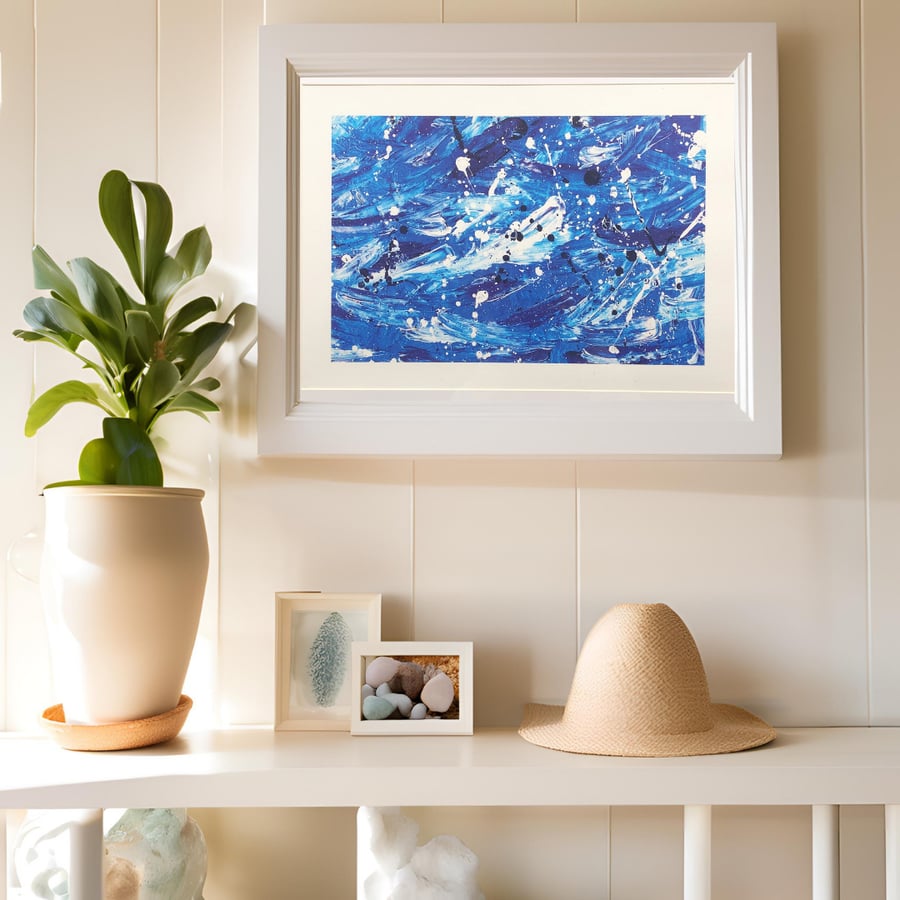 Abstract Ocean Acrylic A3 Art Print 